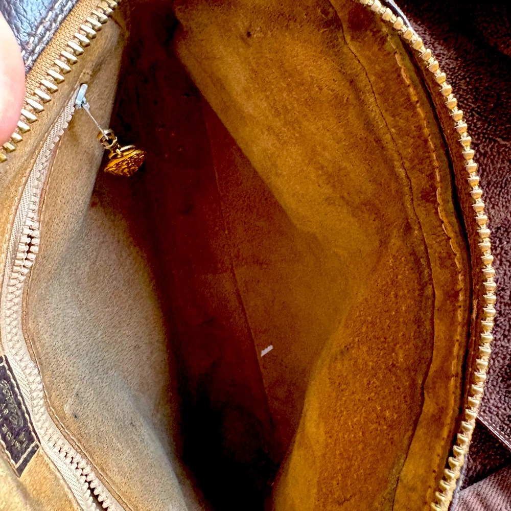 Brown Suede Interior Handbag
